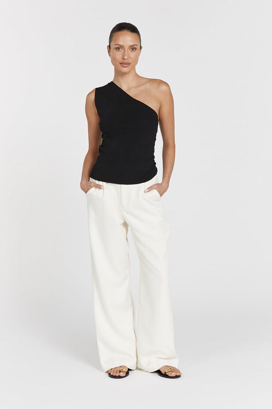 LANE BLACK ASYM KNIT TOP Clothing DISSH Boutiques L BLACK
