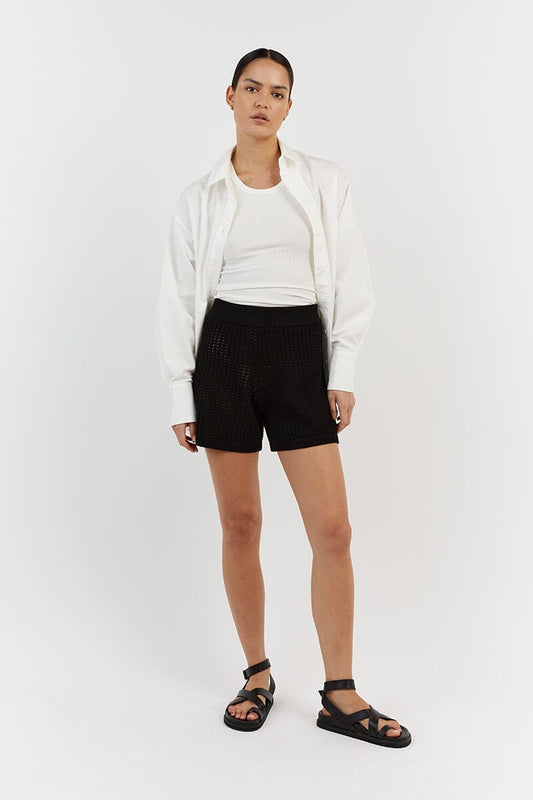 DENNY BLACK CROCHET SHORT Clothing DISSH Boutiques XS BLACK