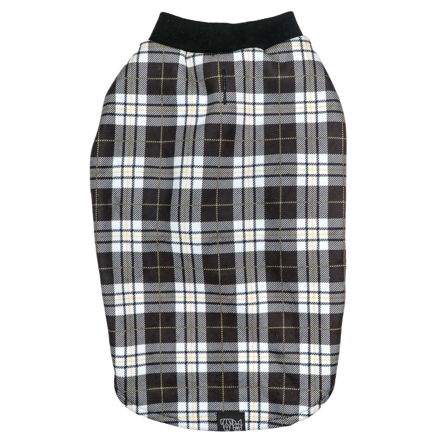 DOG FLEECE PYJAMAS: Black Plaid {FINAL SALE}