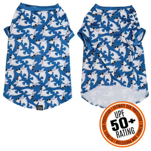 DOG BEACH RASHIE: Bite Me (Blue Version) {FINAL SALE}