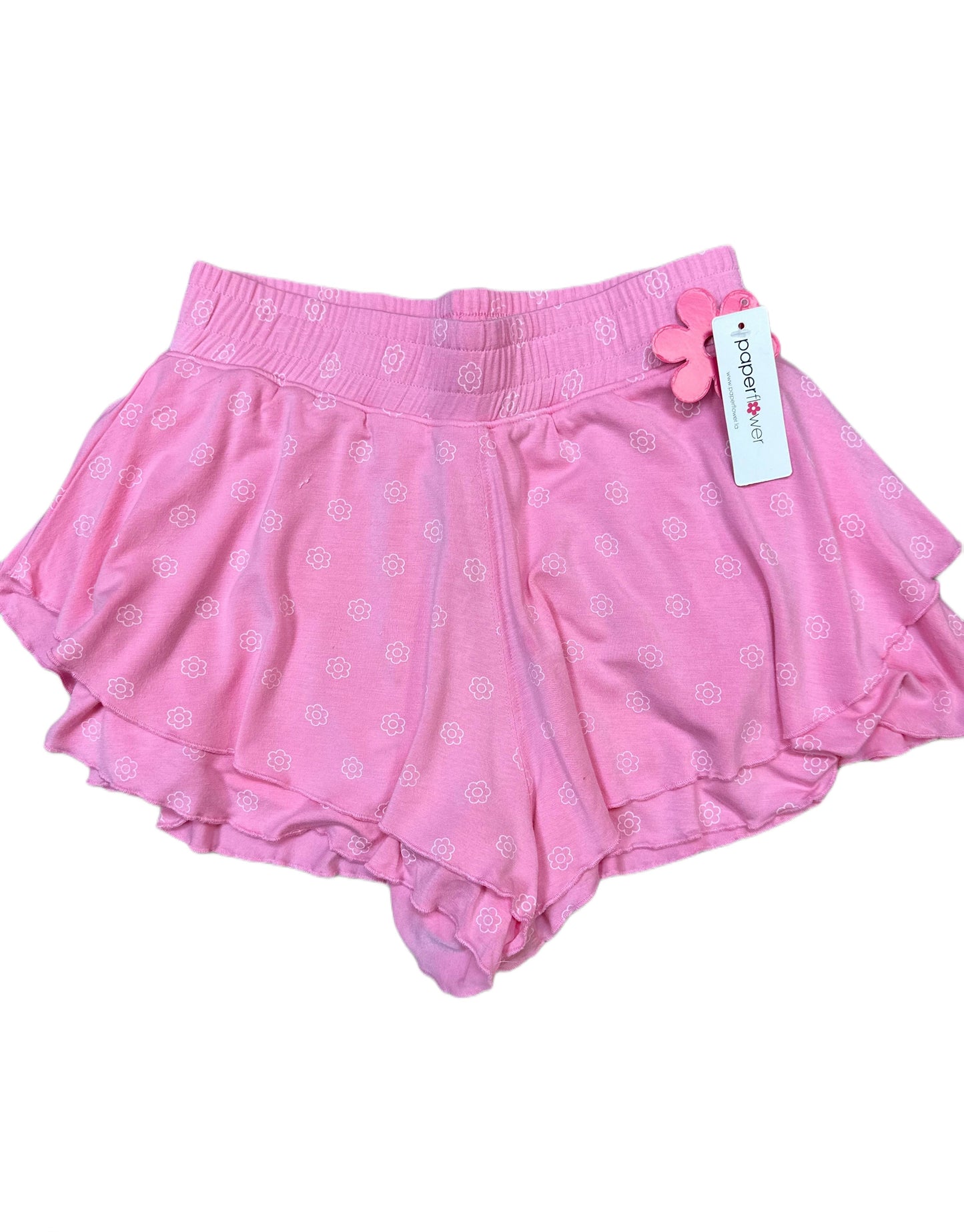 Allover Print Floral Ruffle Short