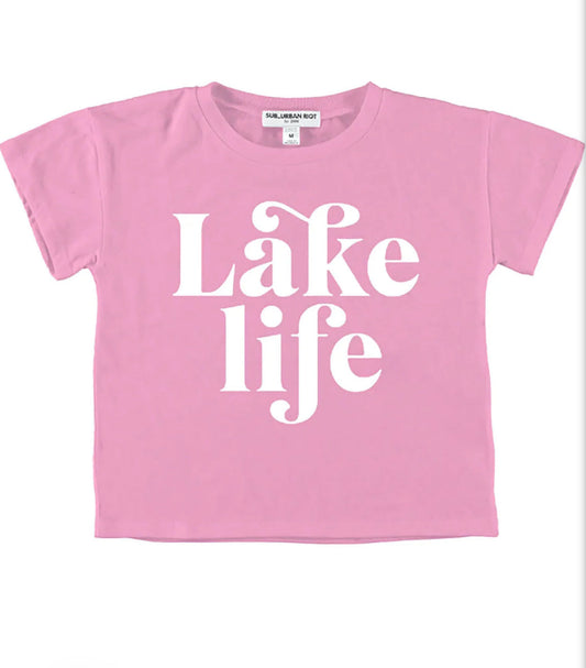 Lake Life Boxy Tee, Pink