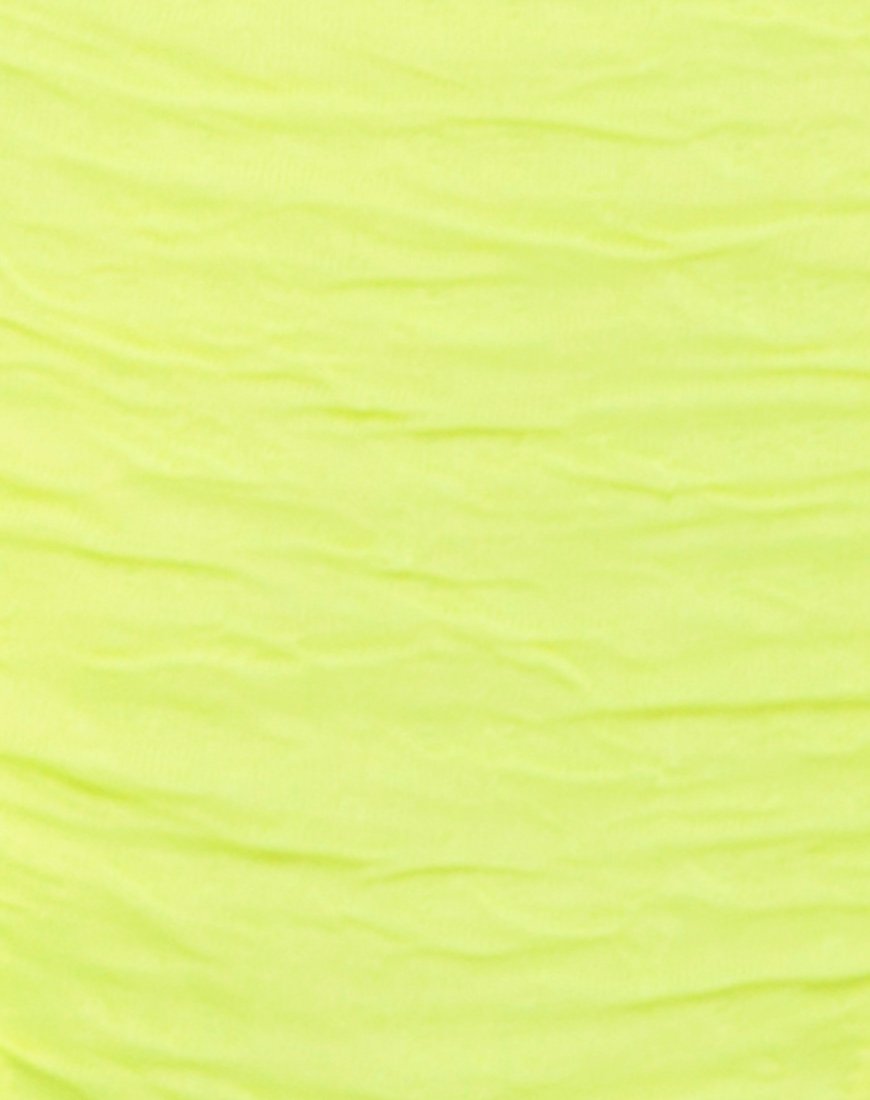 Goddess Swimsuit in 80's Crinkle Sour Lime