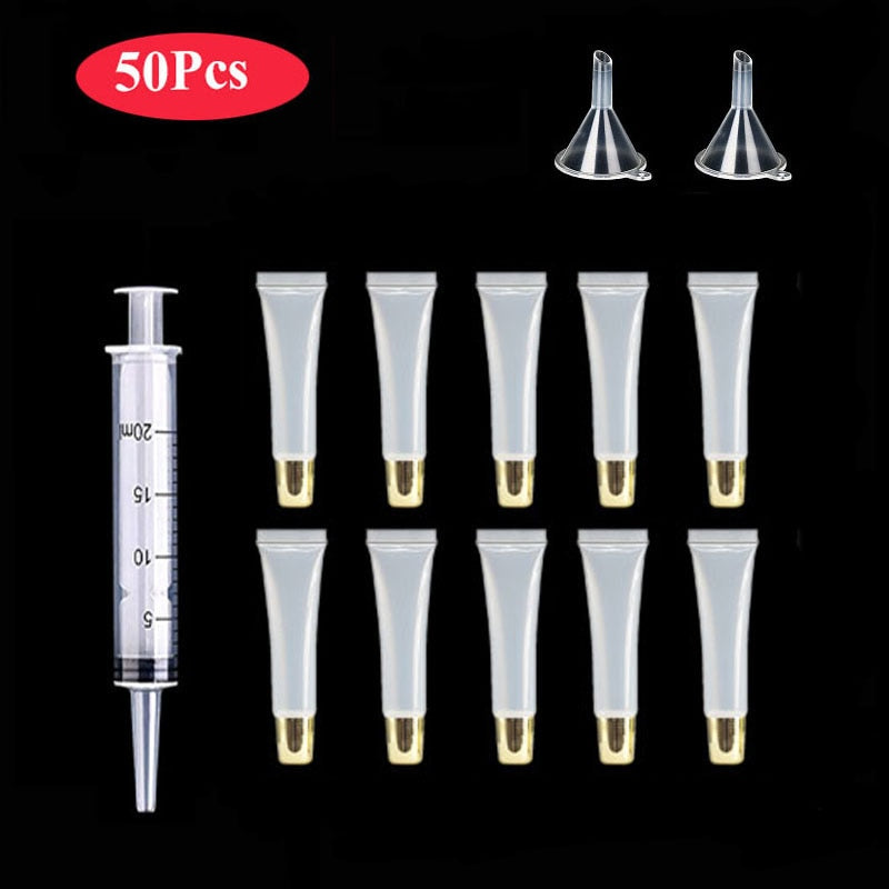 50PCS 15ML Empty Lip Gloss Tubes Containers