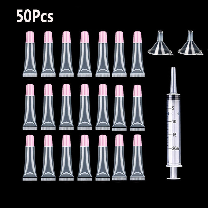 50PCS 15ML Empty Lip Gloss Tubes Containers