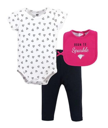 Born To Sparkle 3-Pc Outfit Set