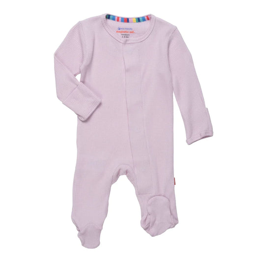 Lilac Snow Waffle Magnetic Footie