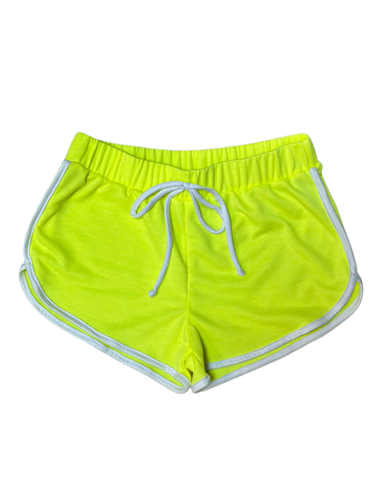 Neon Varsity Short, Neon Yellow