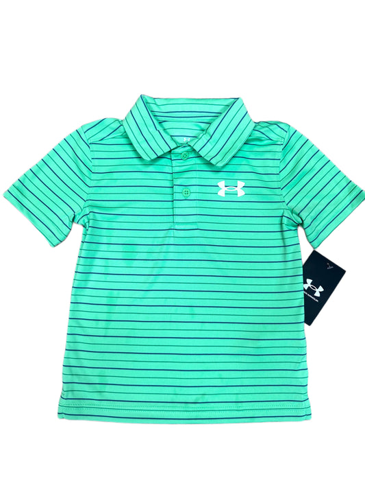 UA Matchplay Stripe Polo, Matrix Green