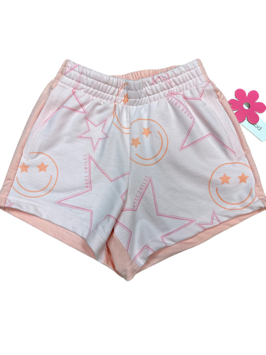 Color Block Happy Face / Star Short