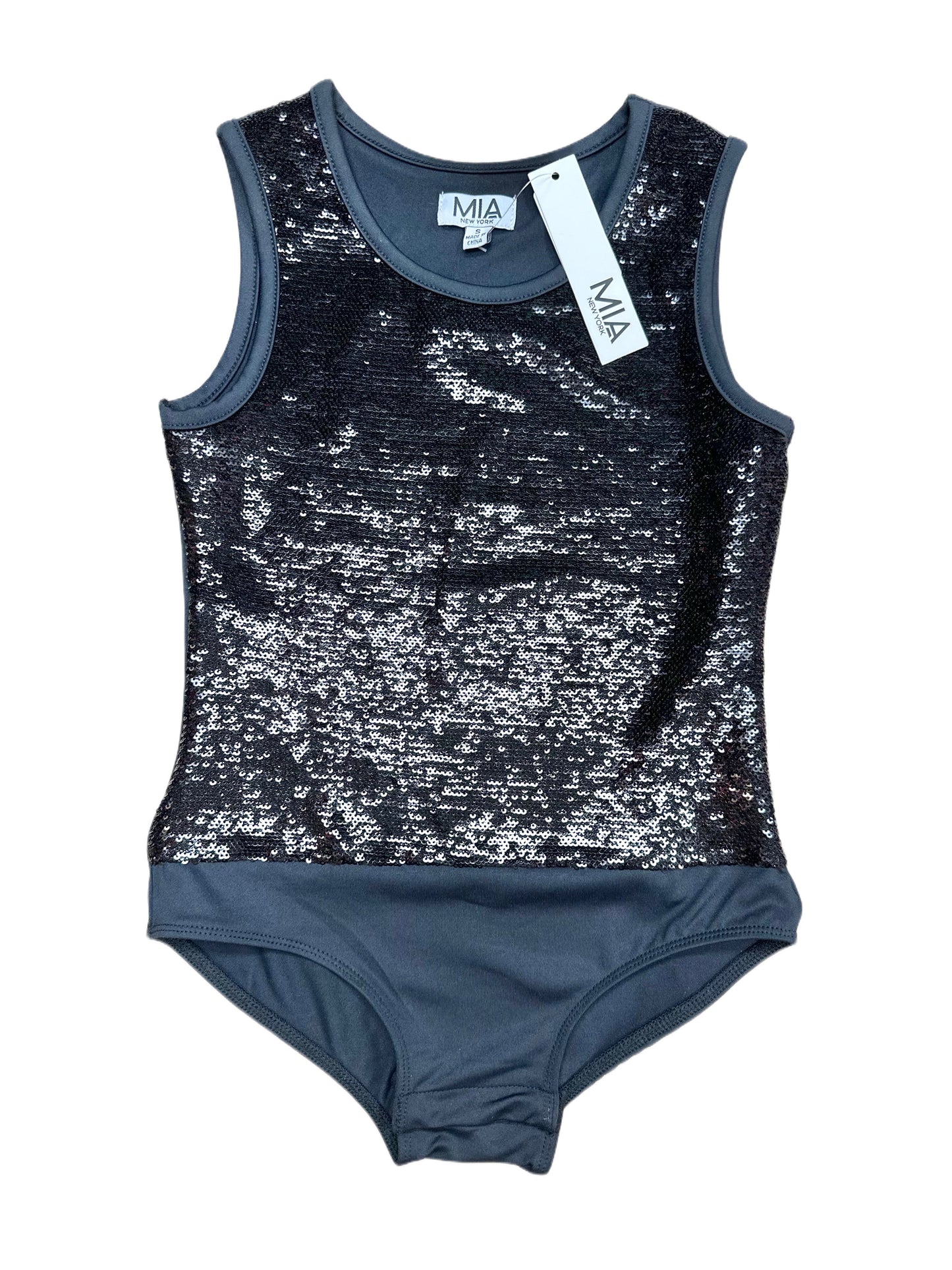 Mia Sequin Bodysuit, Black
