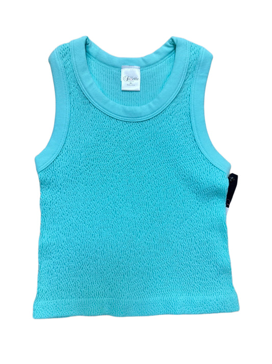 Smocking Sleeveless Tank, Water Sprout
