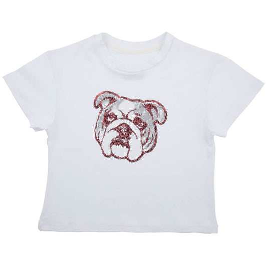 Sequin Bulldog Boxy Tee
