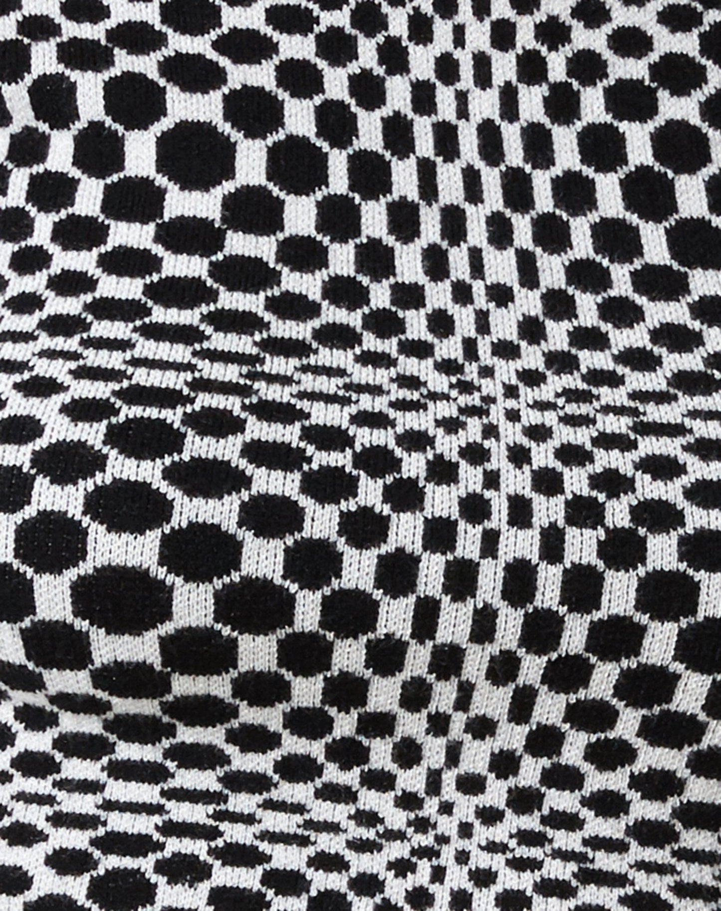 Laria Long Sleeve Top in Optic Monochrome Square Black and White