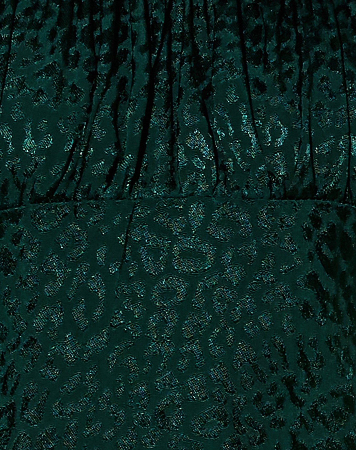 Menta Mini Dress in Satin Cheetah Forest Green