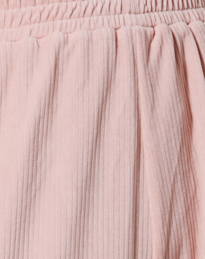 Obeli Trouser in Velvet Rib Light Pink