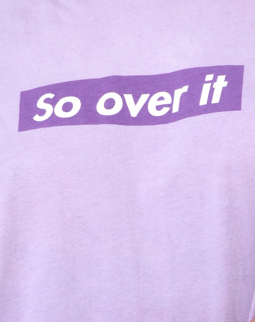 Oversize Basic Tee in Lilac "So Over It"