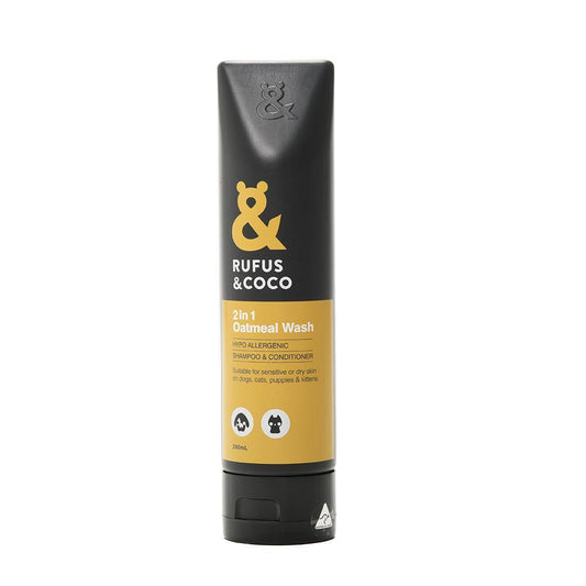 Rufus & Coco Oatmeal 2-in-1 Dog and Cat Wash 200ml