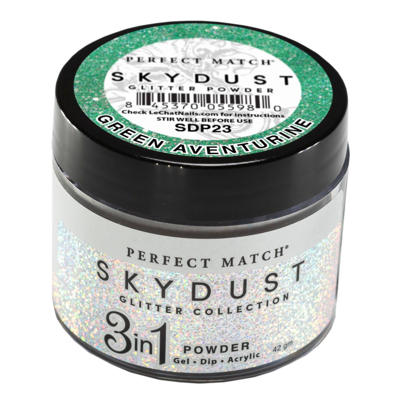 SDP23 Green Adventurine - Sky Dust Glitter 3in1 Powder