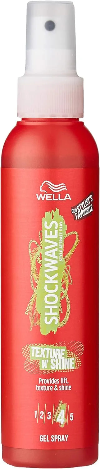 Get Textured and Shiny Hair with Wella Shockwaves Texture n' Shine Gel Spray | Styling Gel for Men and Women