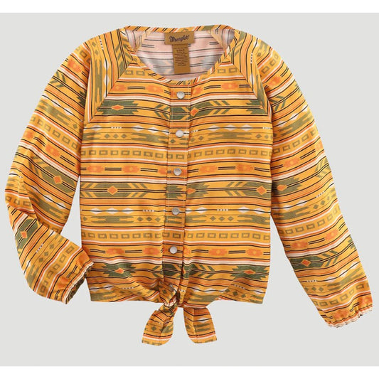 Wrangler Kid's Aztec Tie Front Shirt