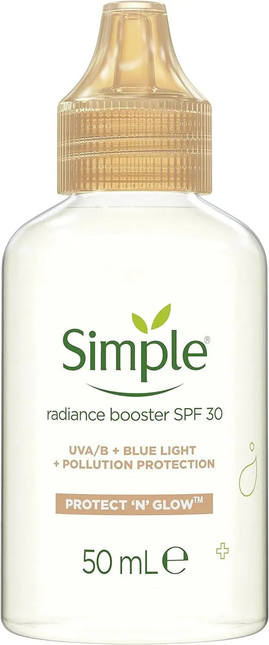 Get Glowing Skin with Simple Protect 'N' Glow Radiance Booster SPF 30 Moisturiser - 50ml
