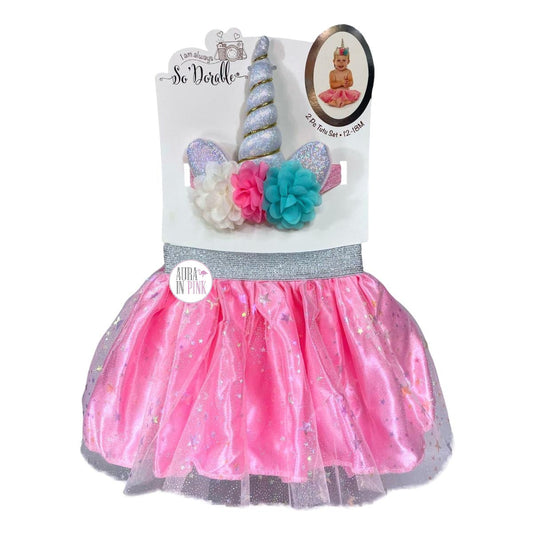 So Dorable Baby 2-Piece Unicorn Tutu Sets - Iridescent Stars Pink & Ombre Pink White & Blue
