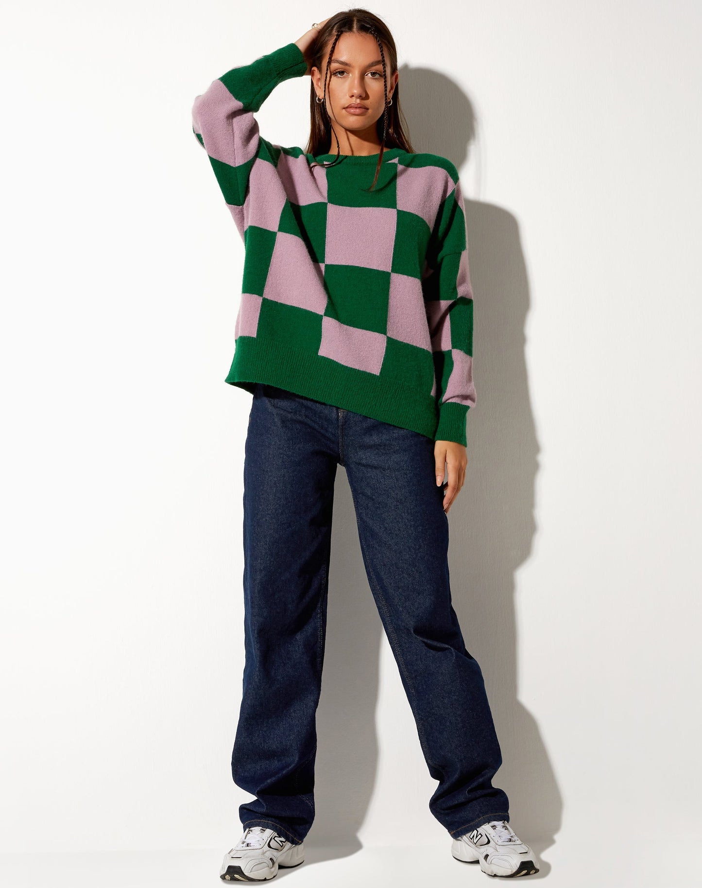 Tamari Sweatshirt in Pink and Green