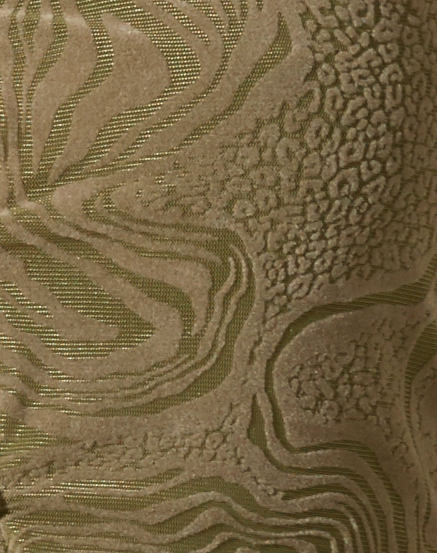 Techin Crop Top in Mixed Animal Flock Olive