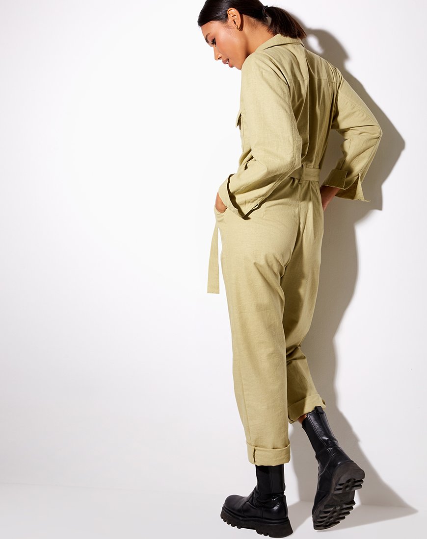Warda Jumpsuit in Dusky Green