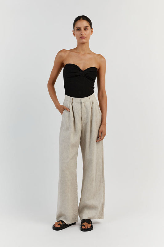 ANIKA TWISTED BLACK KNIT TOP Clothing DISSH Boutiques