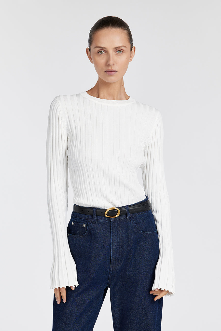 ADA OFF WHITE LONG SLEEVE KNIT TOP