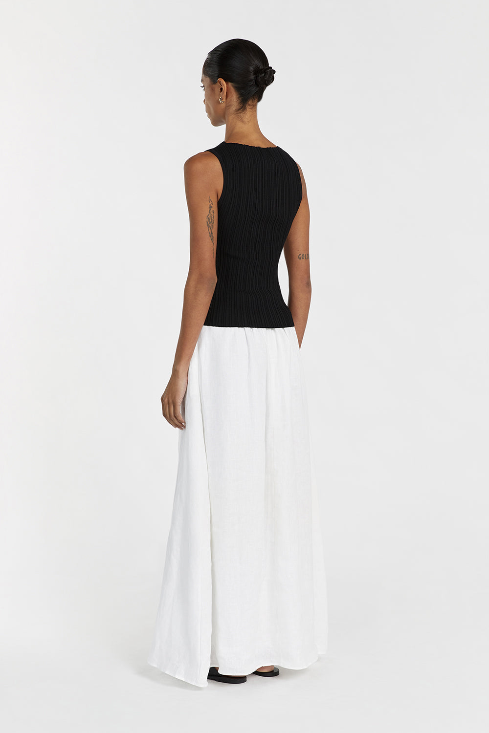SIENNA BLACK KNIT TANK