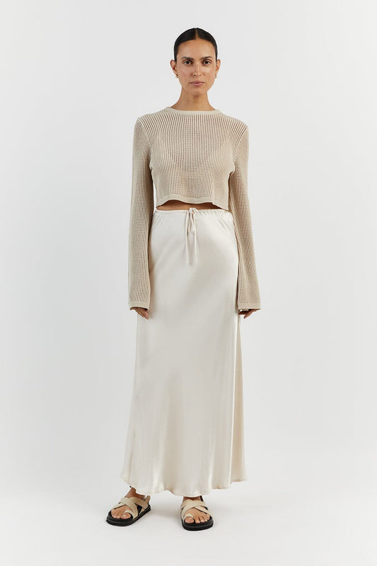OPHELIA STONE LONG SLEEVE CROP Clothing DISSH Boutiques L STONE