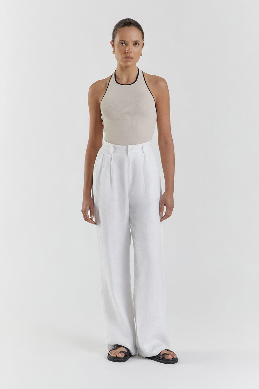 KARLIE STONE BIND HALTER TOP Clothing DISSH Boutiques XXL STONE