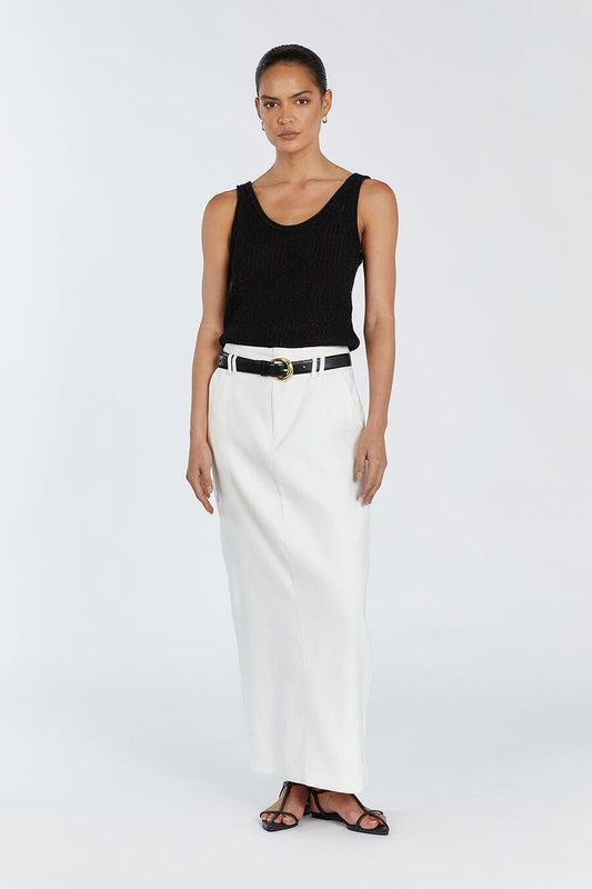 MARGOT BLACK SCOOP KNIT TANK Clothing DISSH Boutiques L BLACK