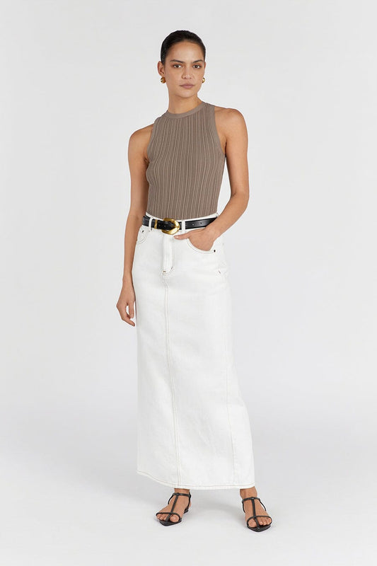 ANDERS LATTE KNIT TANK Clothing DISSH Boutiques L LATTE