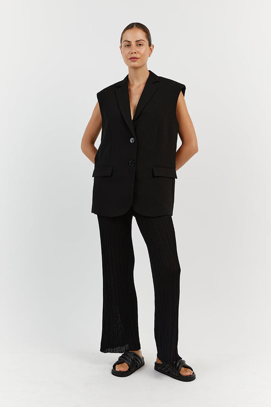 HARPER BLACK STRAIGHT LEG PANT Clothing DISSH Boutiques L BLACK