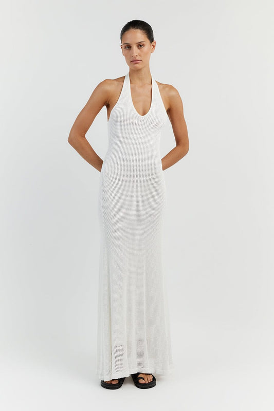OPHELIA OFF WHITE CROCHET DRESS Clothing DISSH Boutiques XXL OFF WHITE