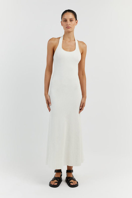 EDDISON OFF WHITE KNIT MIDI DRESS Clothing DISSH Boutiques XS OFF WHITE