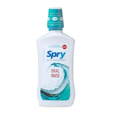 Xlear Spry Dental Defense System with Xylitol Oral Rinse Natural Wintergreen 473mL