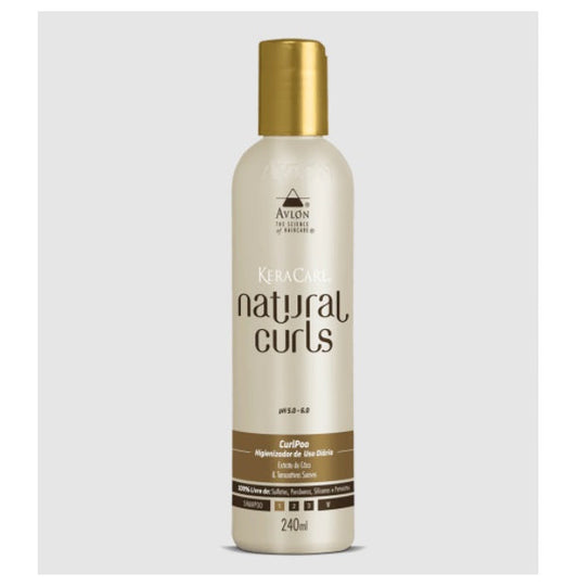 KeraCare Natural Curls Detangling CurlPoo Shampoo Curly Hair 240ml - Avlon