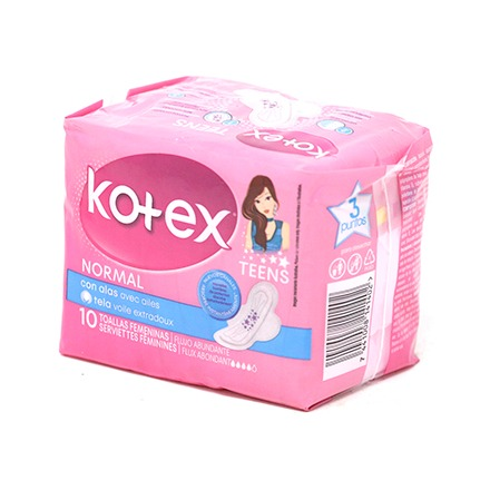 Kotex Teens Normal With Wings 10's