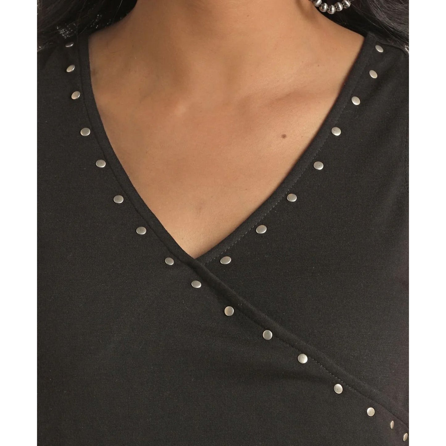 Panhandle Women's Black Studded Tank