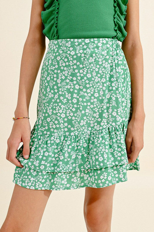 Woven Skirt, Green Lolli