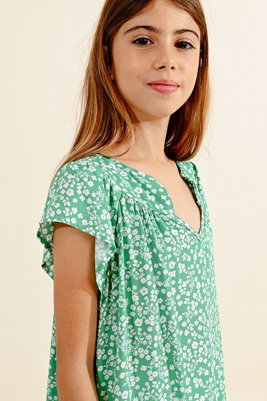 Woven Top, Green Lolli