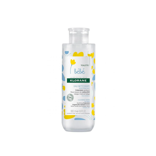 Klorane Bebe Cleansing Water No Rinse - Normal Skin 500ml