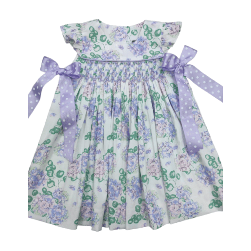 Hydrangea Smocked Geo Dress