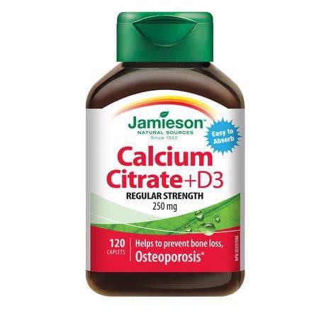 Jamieson Calcium Citrate + Vitamin D3 120 Caplets