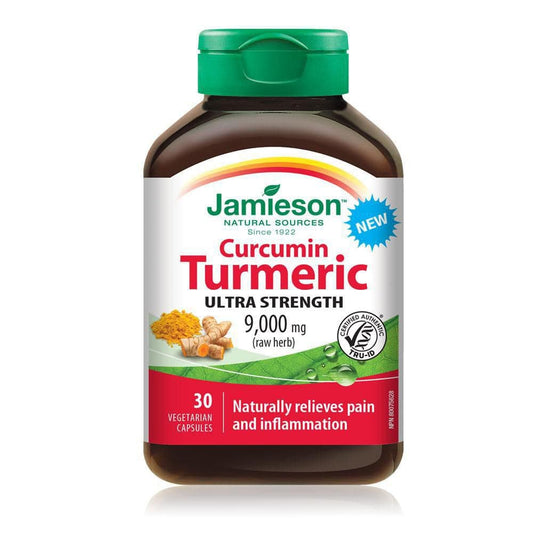 Jamieson Curcumin Turmeric 9000mg Ultra Strength 30 Capsules